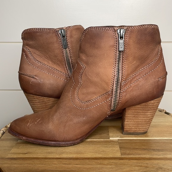 Frye Distressed Leather Booties - Picture 7 of 8